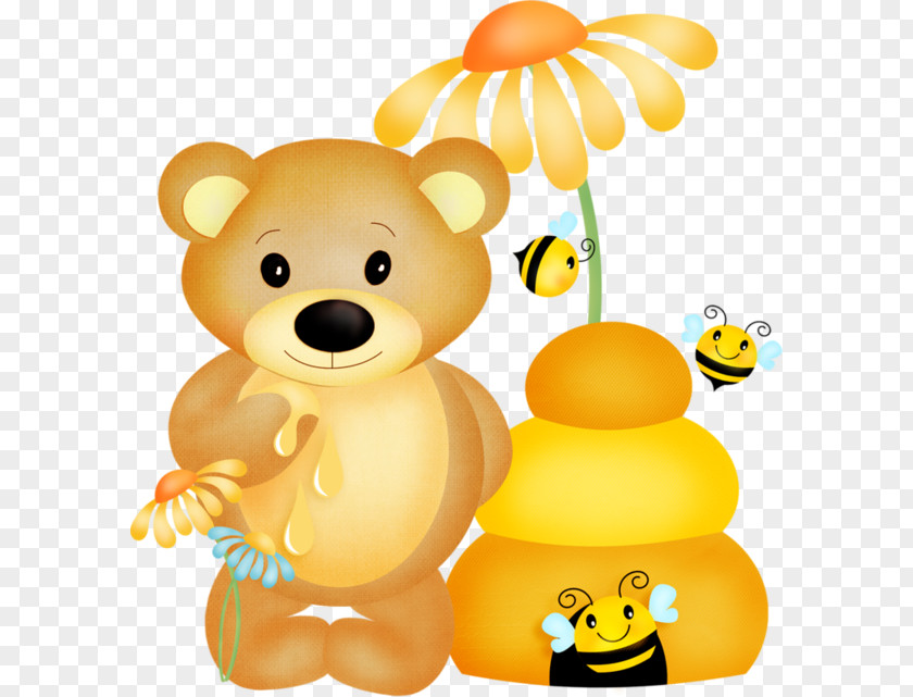 Bear Honey Birthday Money .de Clip Art PNG