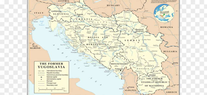 Map Breakup Of Yugoslavia Atlas Serbia Autonomous Province PNG