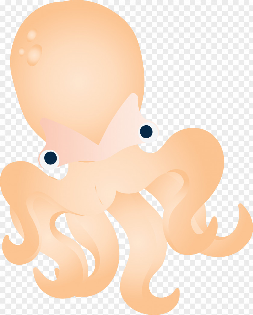 Octopus Giant Pacific Cartoon Animal Figure PNG