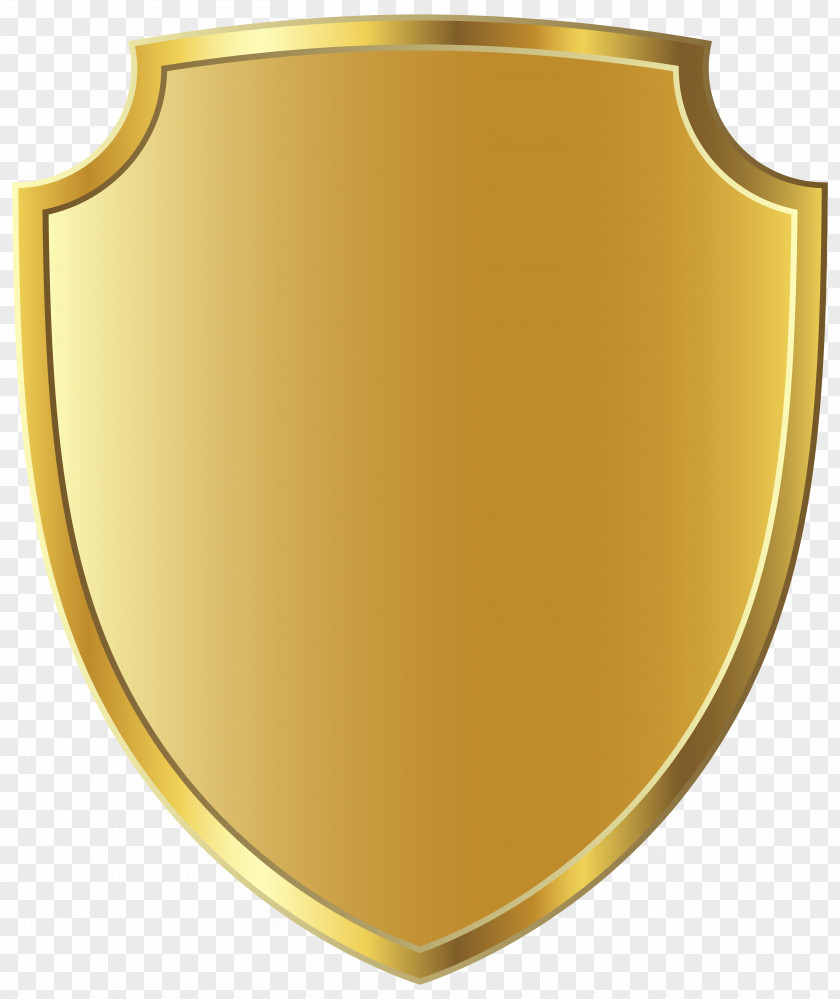 Shield Badge Gold Clip Art PNG