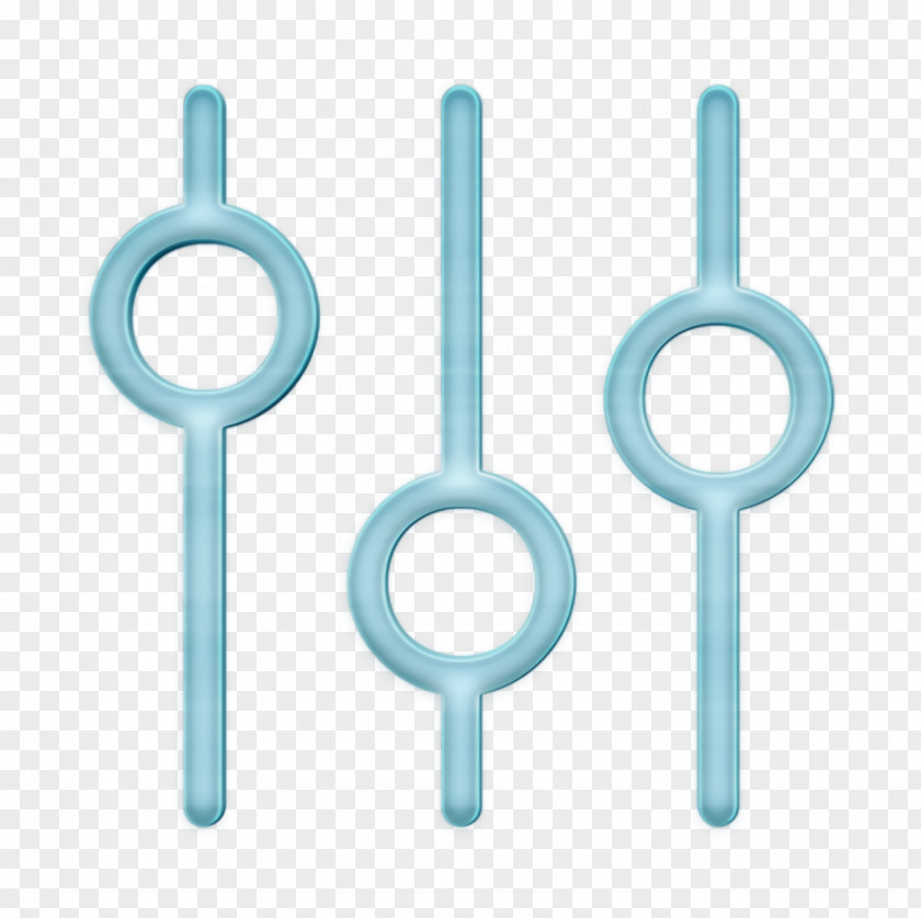 Turquoise Tools Icon Adjust Control Gear PNG