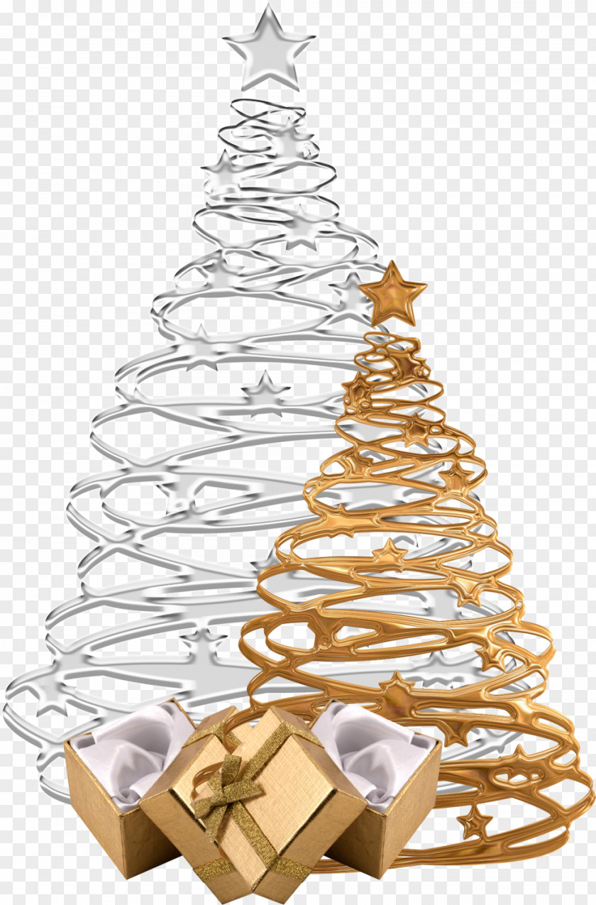 Eiffel Tower Christmas Tree Card Decoration PNG