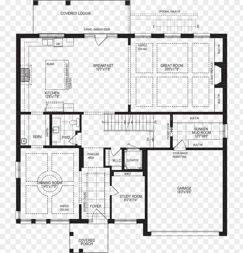 Ground Floor Plan Architecture Pattern PNG