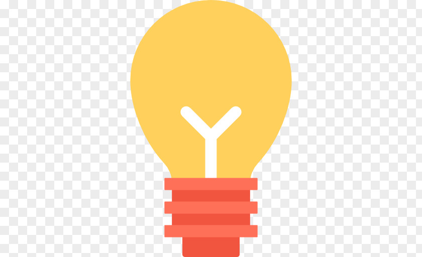 Symbol Yellow Incandescent Light Bulb PNG