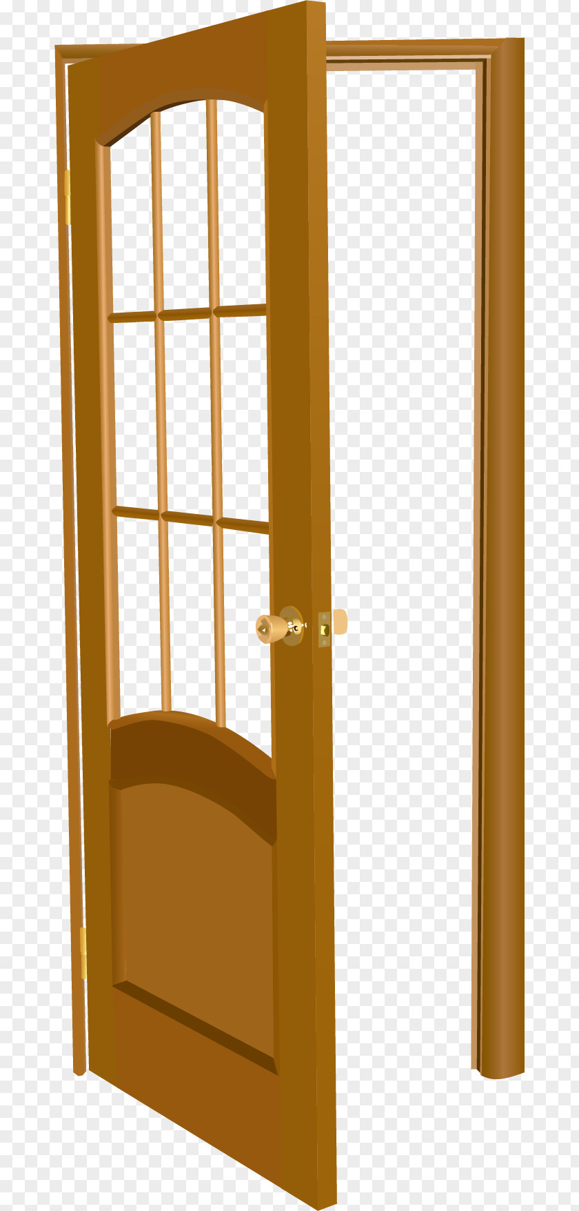 Vector Painted Open Door Table Window Illustration PNG