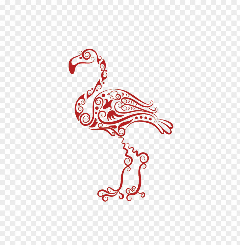 Stick Figure Ostrich Flamingo Tattoo Drawing Illustration PNG