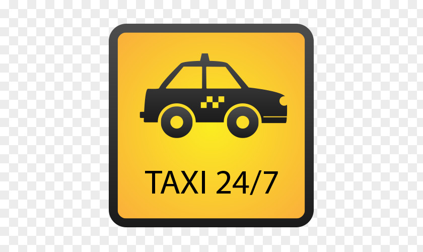 Yellow Taxi Vector AI Checker Cab PNG