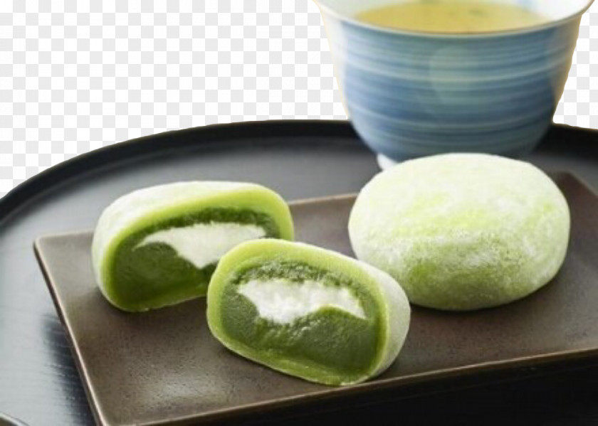 Matcha Rice Green Tea Cream Daifuku PNG