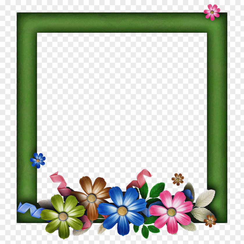 Wildflower Interior Design Watercolor Background Frame PNG
