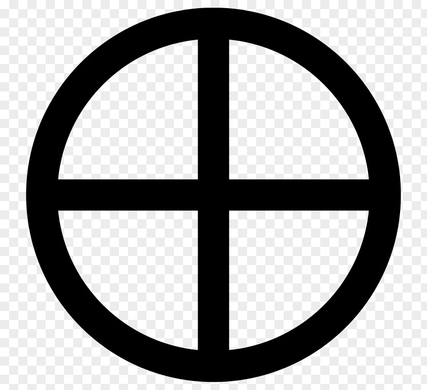 Black And White Earth Symbol Sun Cross Astronomical Symbols PNG