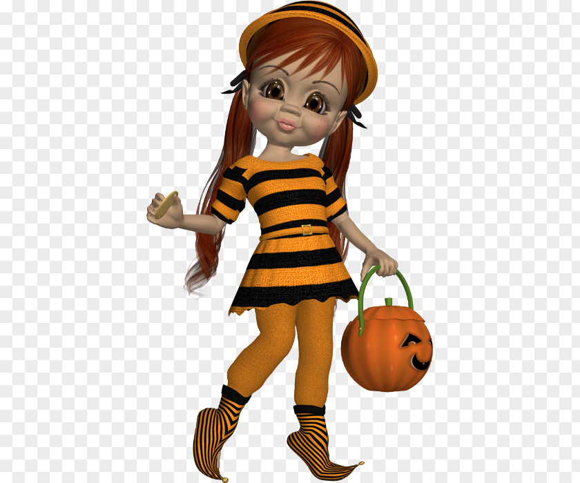 Pumpkin Costume Halloween Orange Background PNG