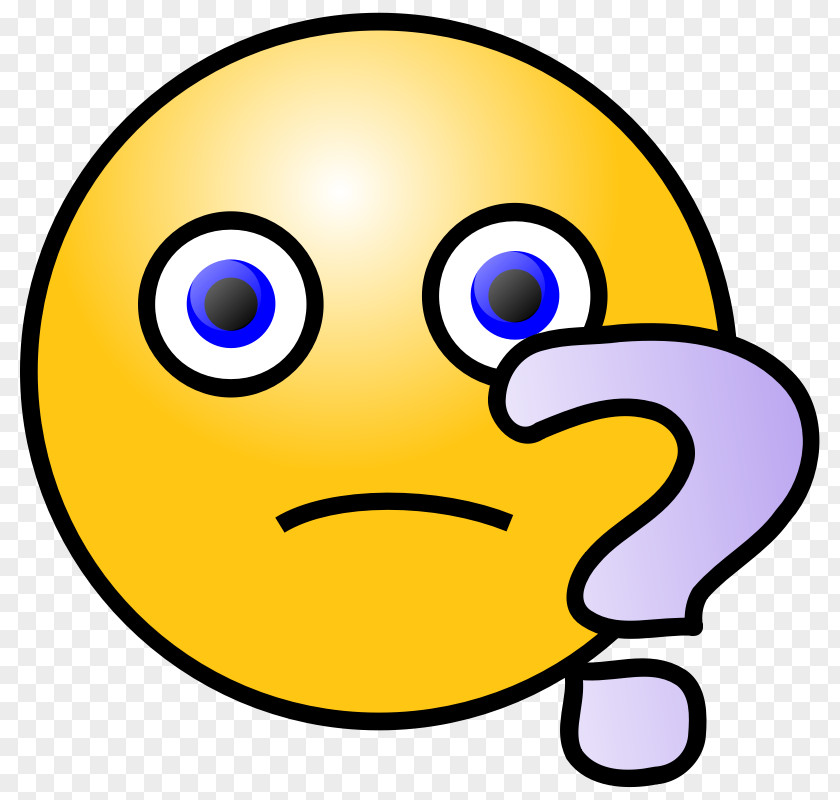 Smiley Face With Question Mark Emoticon Clip Art PNG