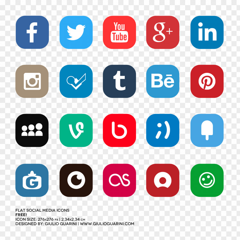 Social Icons Media Advertising PNG