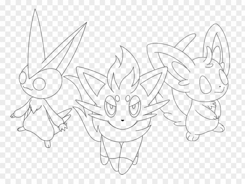 Start Line Pokemon Black & White And Coloring Book Drawing PNG