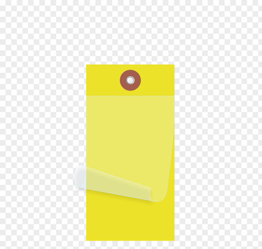 Yellow Tag Rectangle Material PNG