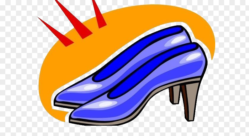 Blue High Heels Slipper Dress Shoe Animation High-heeled Footwear PNG