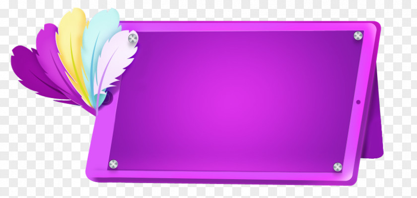Feather Showcase Purple Rectangle PNG