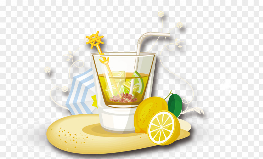 Icy Lemonade Ice Cream Cocktail Juice Caipirinha PNG