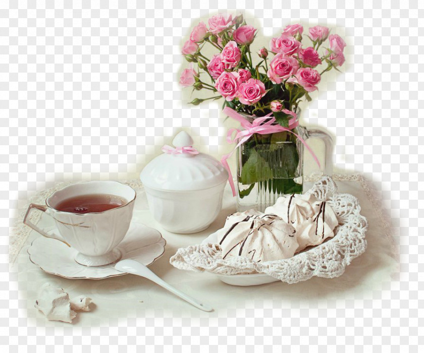 Tea Flowering Coffee Cup Cake Biscuits PNG