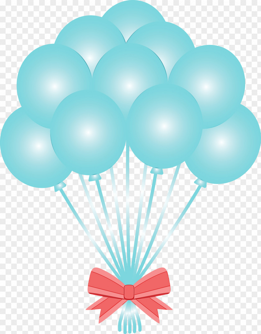Balloon Turquoise Aqua Party Supply PNG