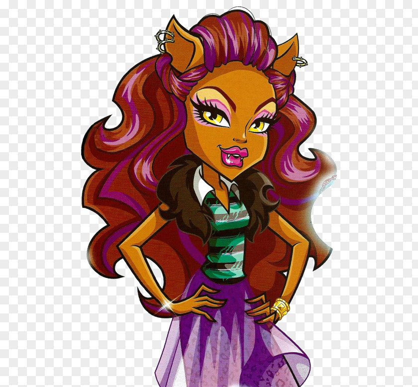 Barbie Monster High Original Gouls CollectionClawdeen Wolf Doll PNG