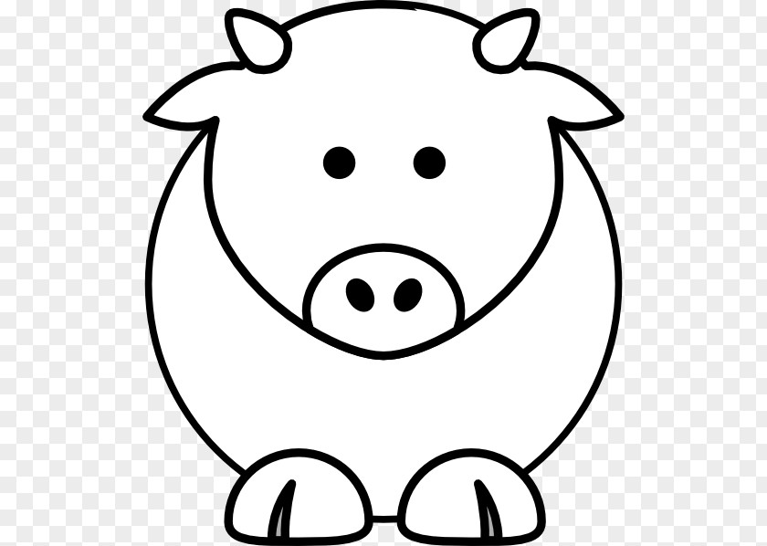 Cows Cartoon Domestic Pig Black And White Drawing Clip Art PNG