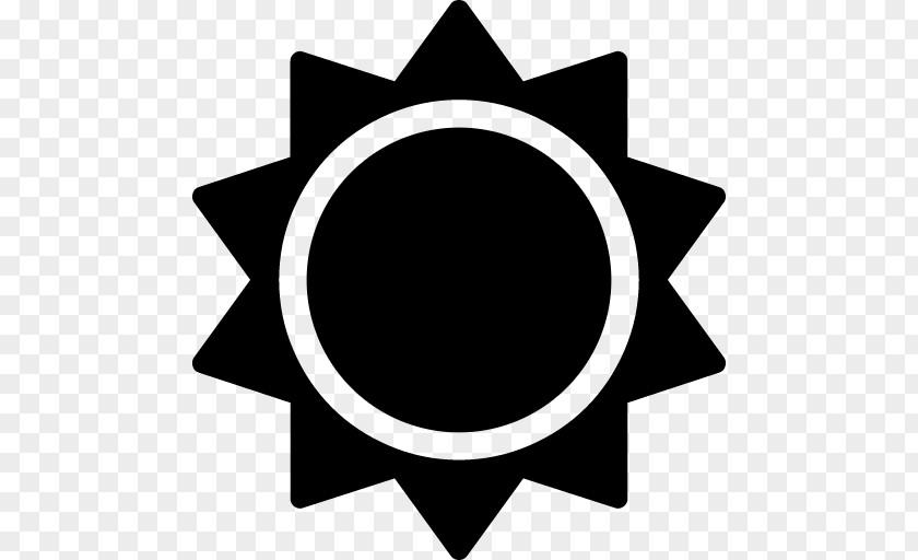 Dark Cool Black Sun PNG