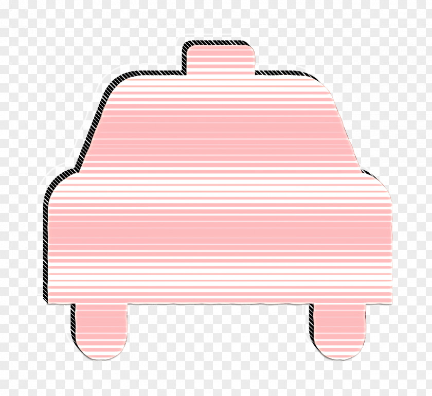 Pink Taxi Icon Car PNG