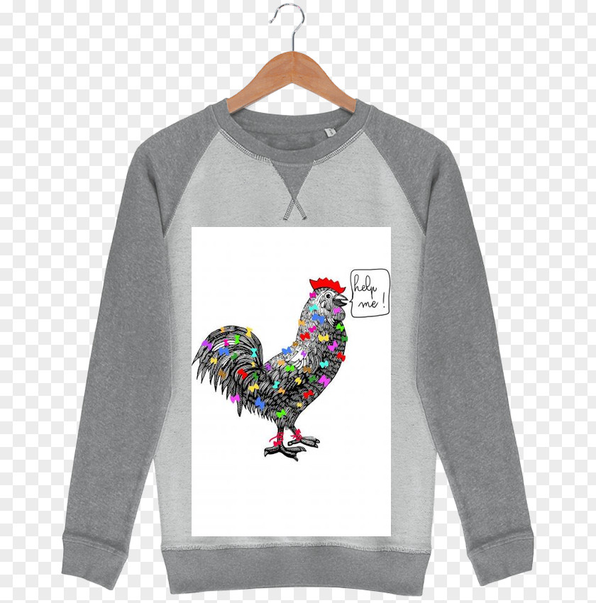 T-shirt Long-sleeved Hoodie Rooster PNG