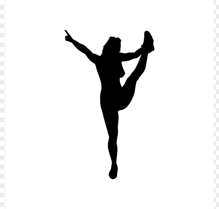 Heel Stretch Cliparts Silhouette Cheerleading Download Clip Art PNG