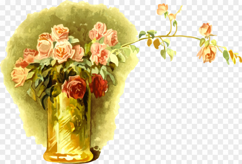Rose Leslie Vase Floral Design Poster Clip Art PNG