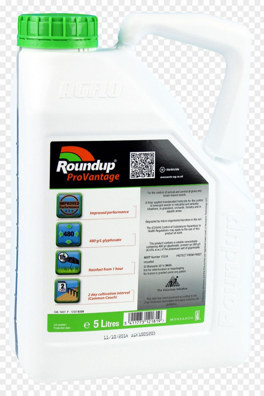 Safe Weed Killer Herbicide Roundup ProActive 360 5L 5 Litres ProVantage 480 Glyphosate PNG