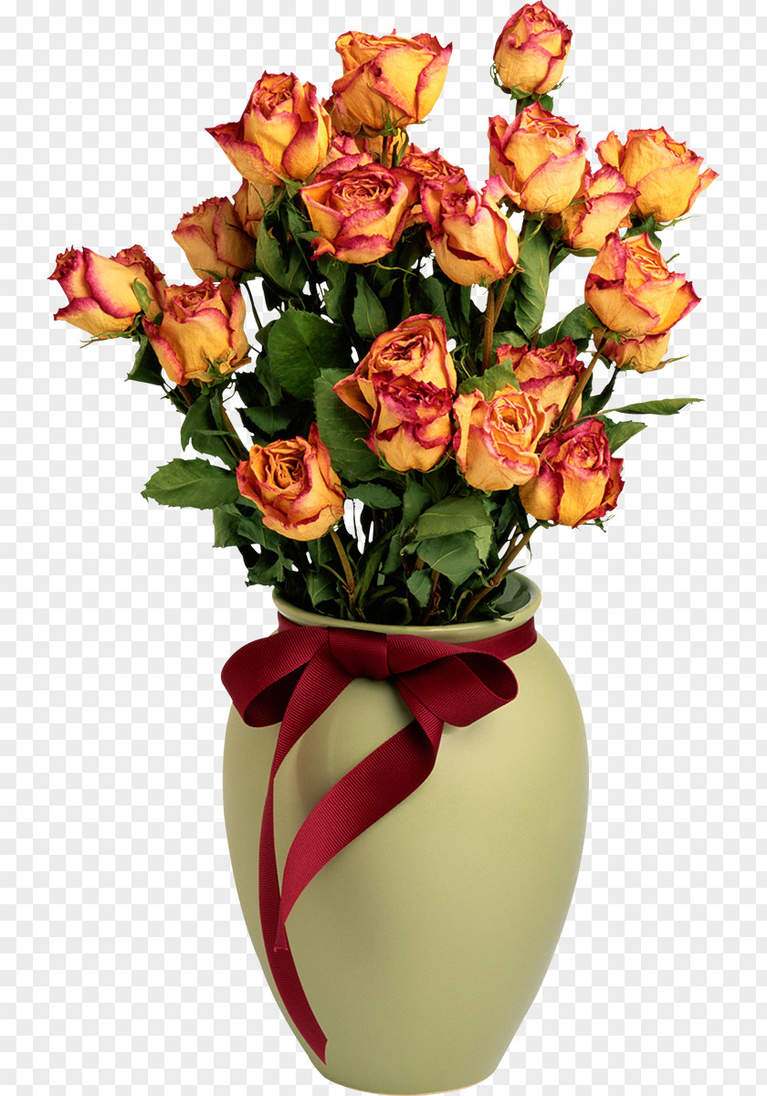 Vase With Orange Roses Picture Rose Flower Delivery Floristry PNG