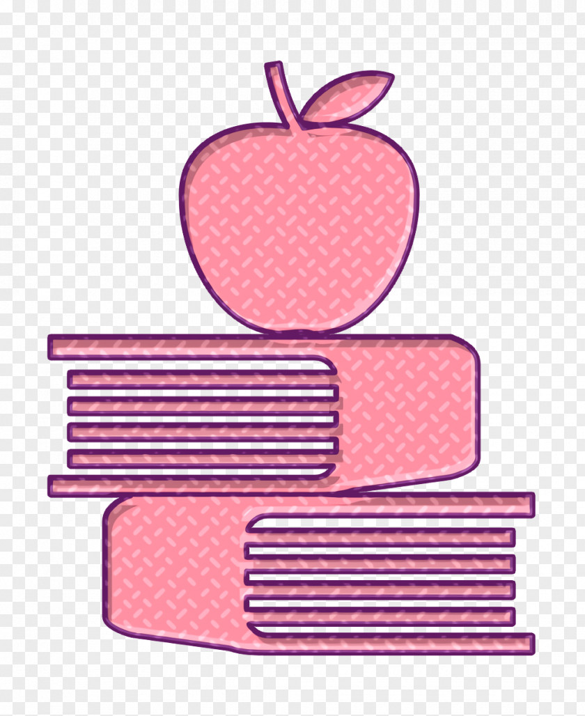 Apple And Books Icon Ecologicons Education PNG