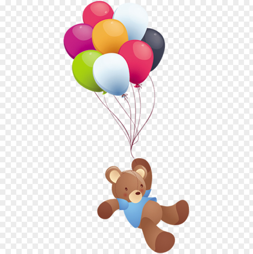 Bear Balloon Animation Clip Art PNG