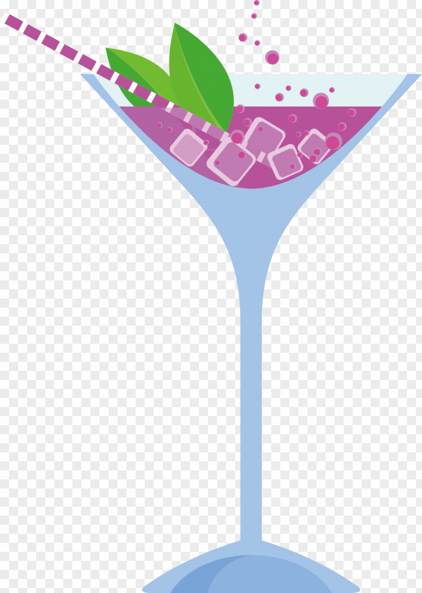Blueberry Drink Martini Cocktail Wine Glass PNG
