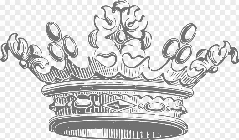 Crown Vector Vecteur Black And White PNG
