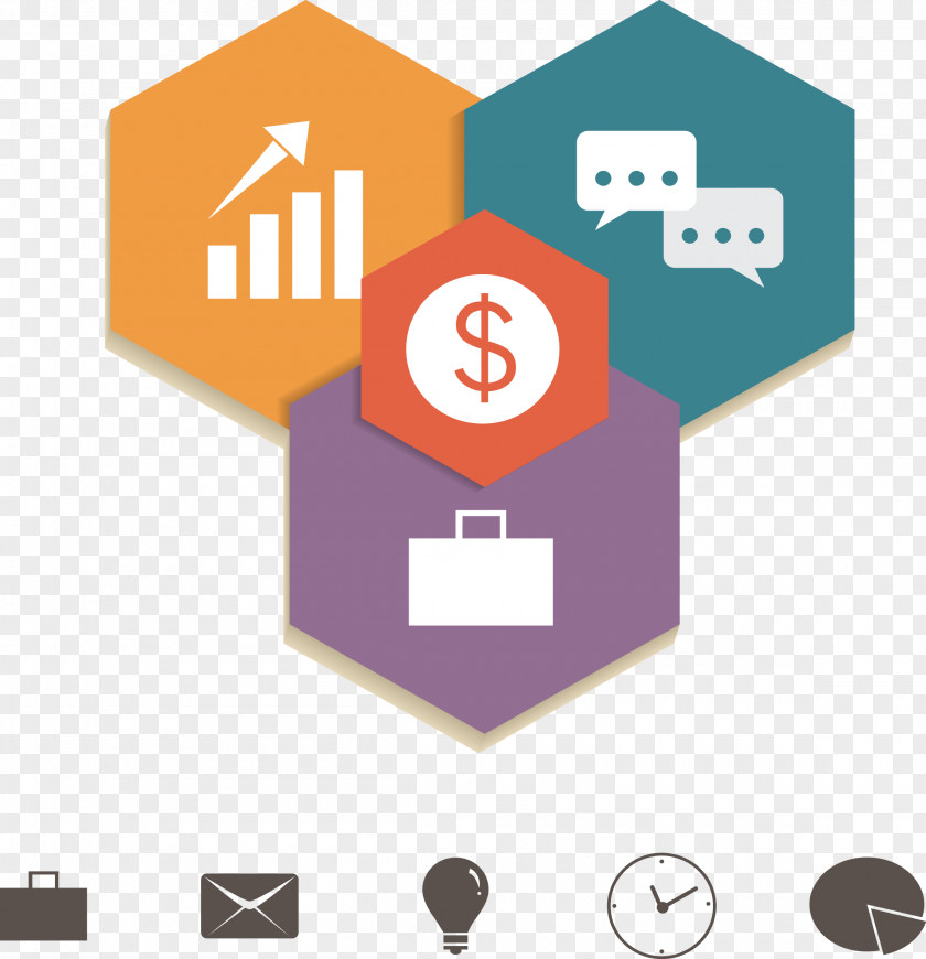 Hexagon Icon Classification Map Communication Infographic Promotion PNG