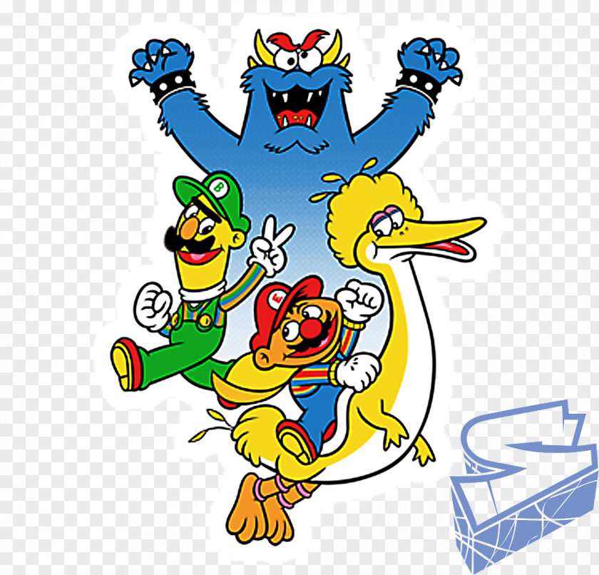 Mario Bros Bros. Ernie Luigi Bert PNG