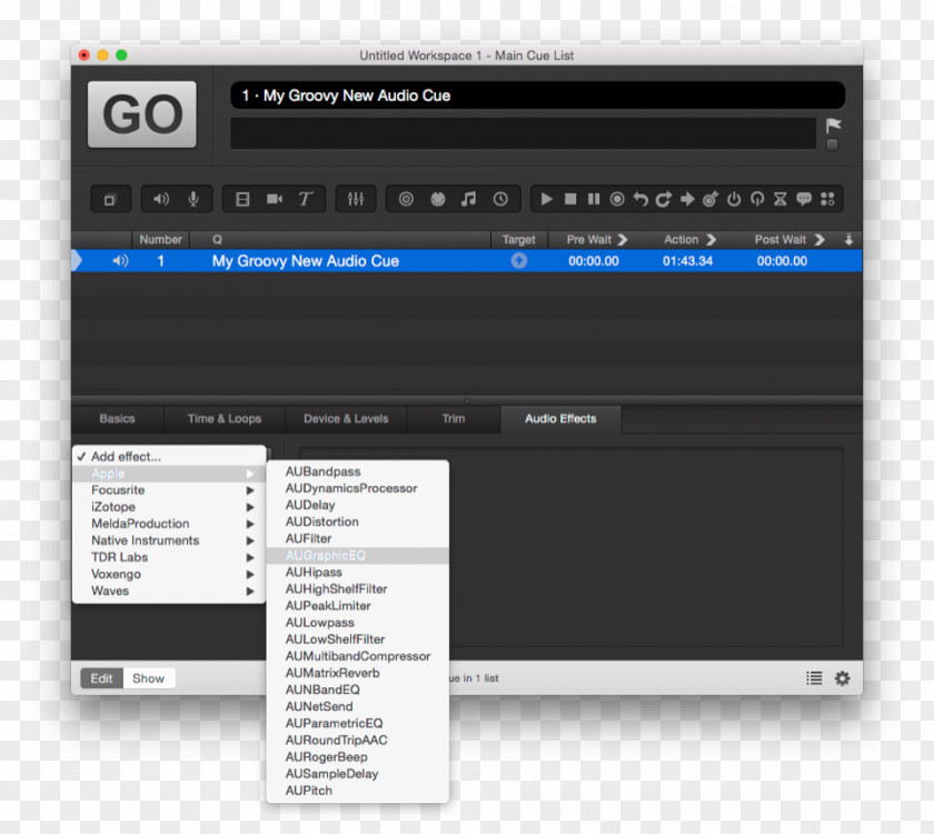 Stereoscopic Effect Computer Program QLab Cue Sheet Output Device PNG