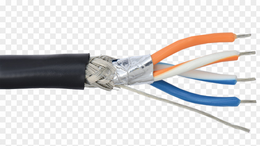 Wire Electrical Cable Shielded RS-485 Twisted Pair PNG