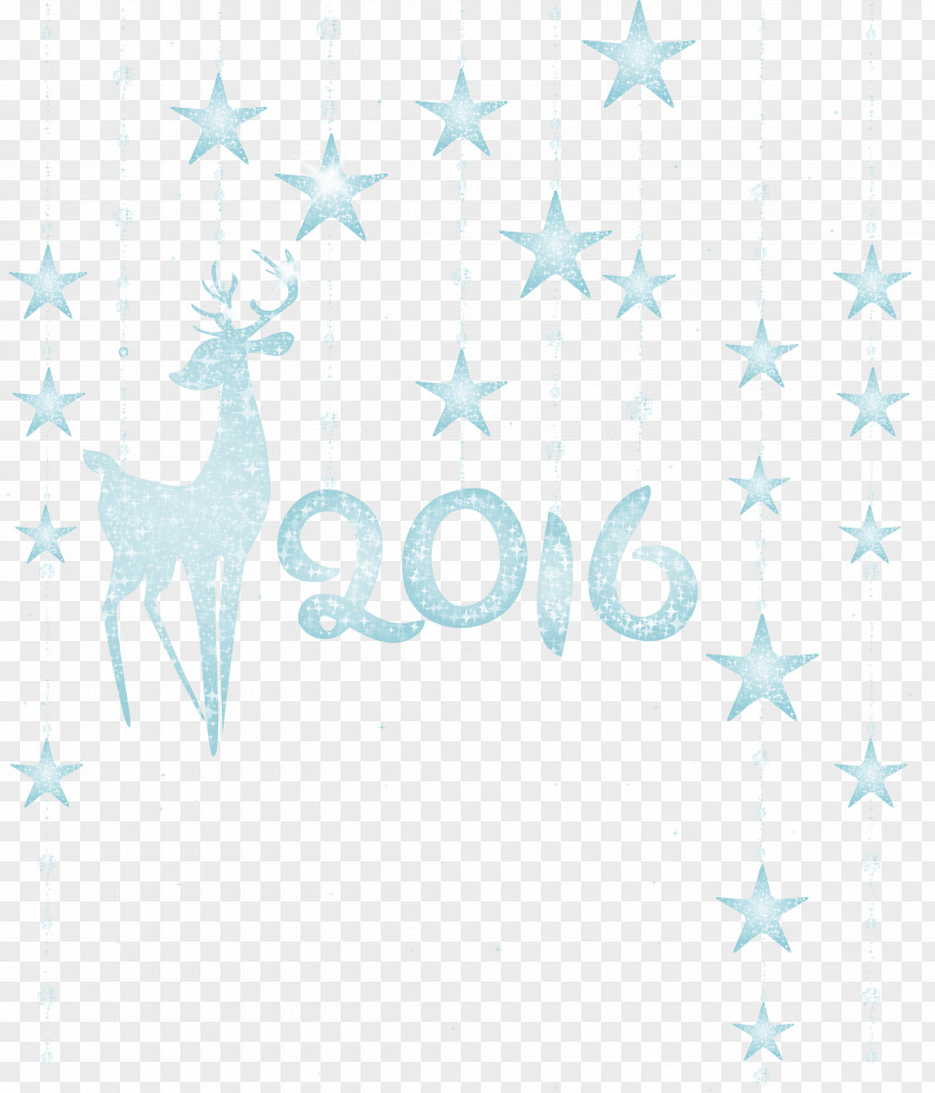 2016 Decoration With Deer Clipart Image Textile Blue Product Pattern PNG