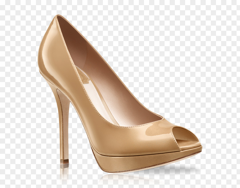 Beige High-heeled Footwear Peep-toe Shoe Court Patent Leather PNG