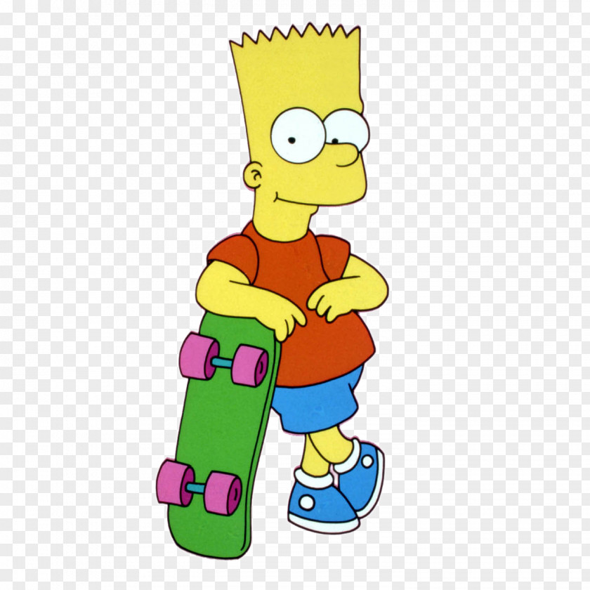 Cartoon Character The Simpsons Skateboarding Bart Simpson Homer Marge Maggie PNG