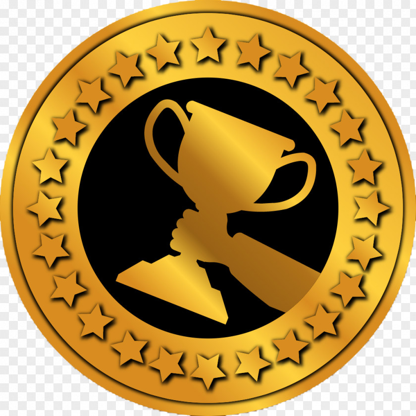 Gold Emblem Logo Coin PNG