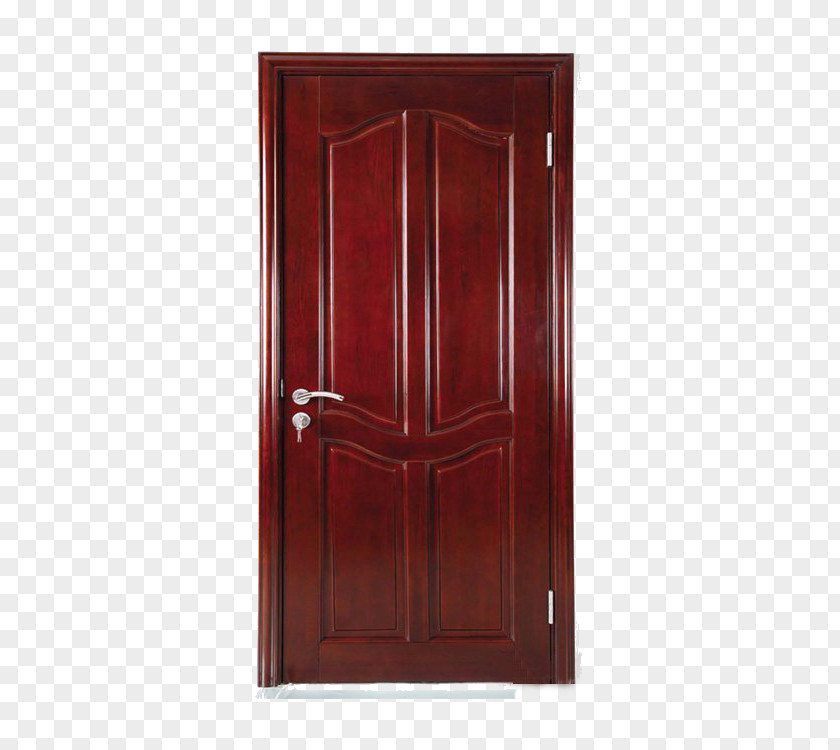 Classic Style Wooden Door Hardwood Wood Stain Angle PNG