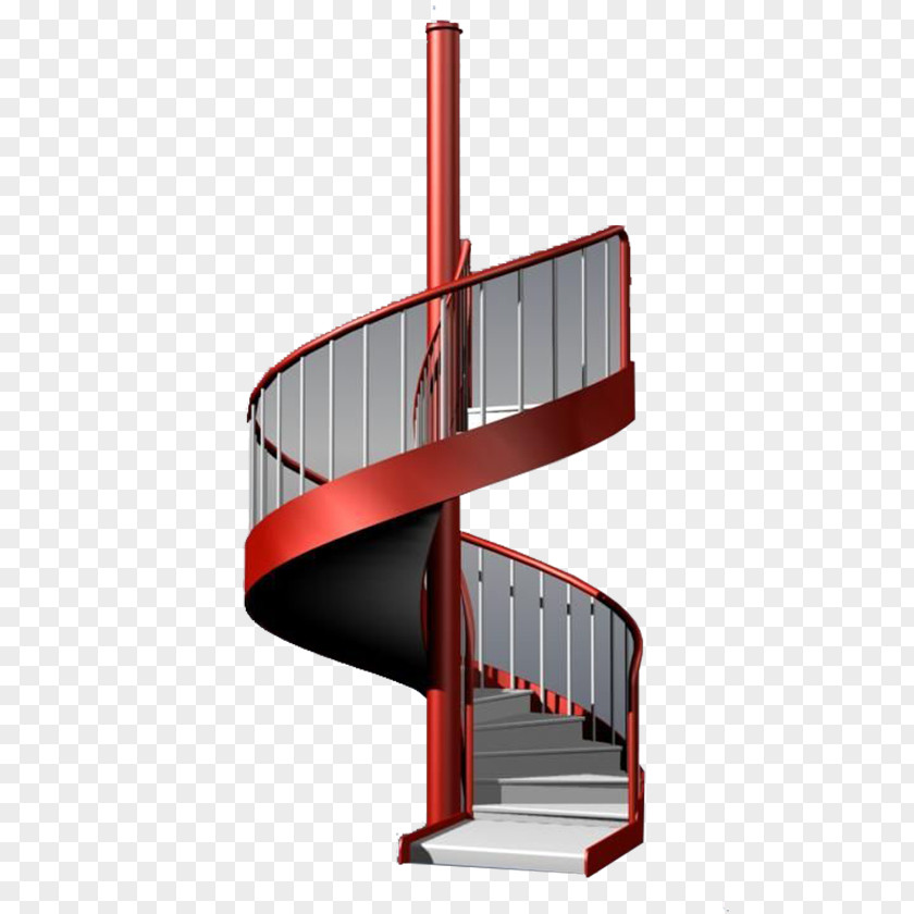Lovely Red Rotating Stairs Icon PNG