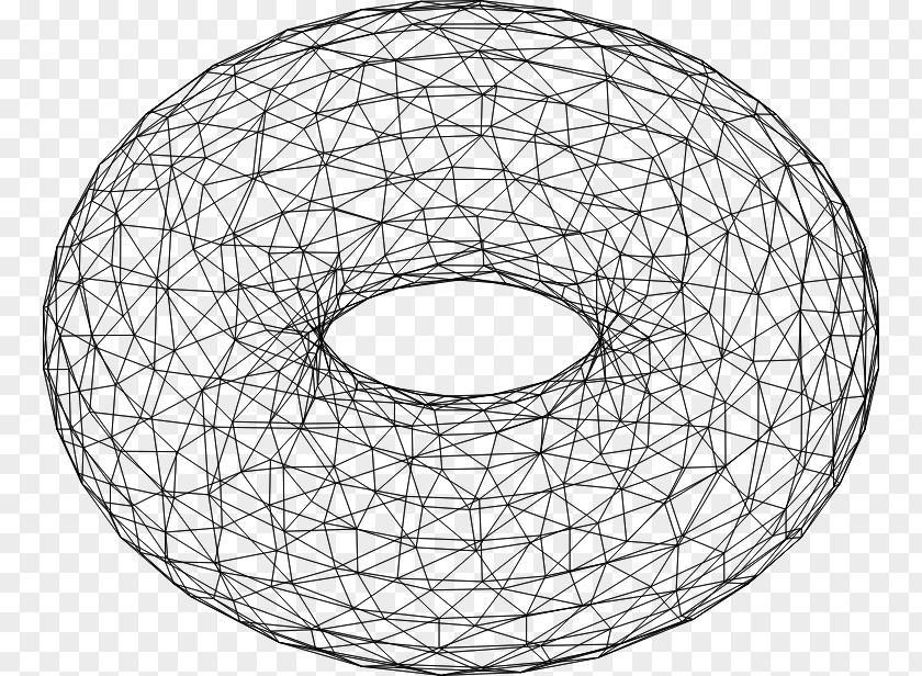 Circle Torus Wire-frame Model 3D Computer Graphics Three-dimensional Space PNG