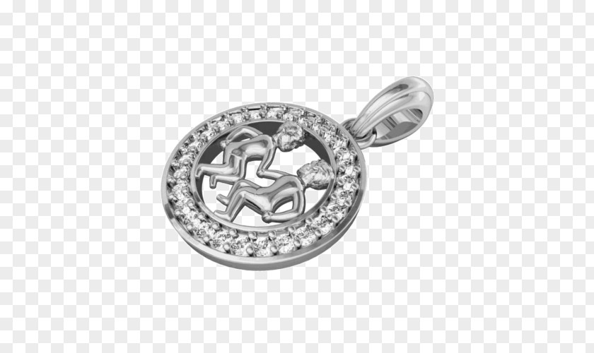 Diamond Locket Charm Bracelet Silver PNG