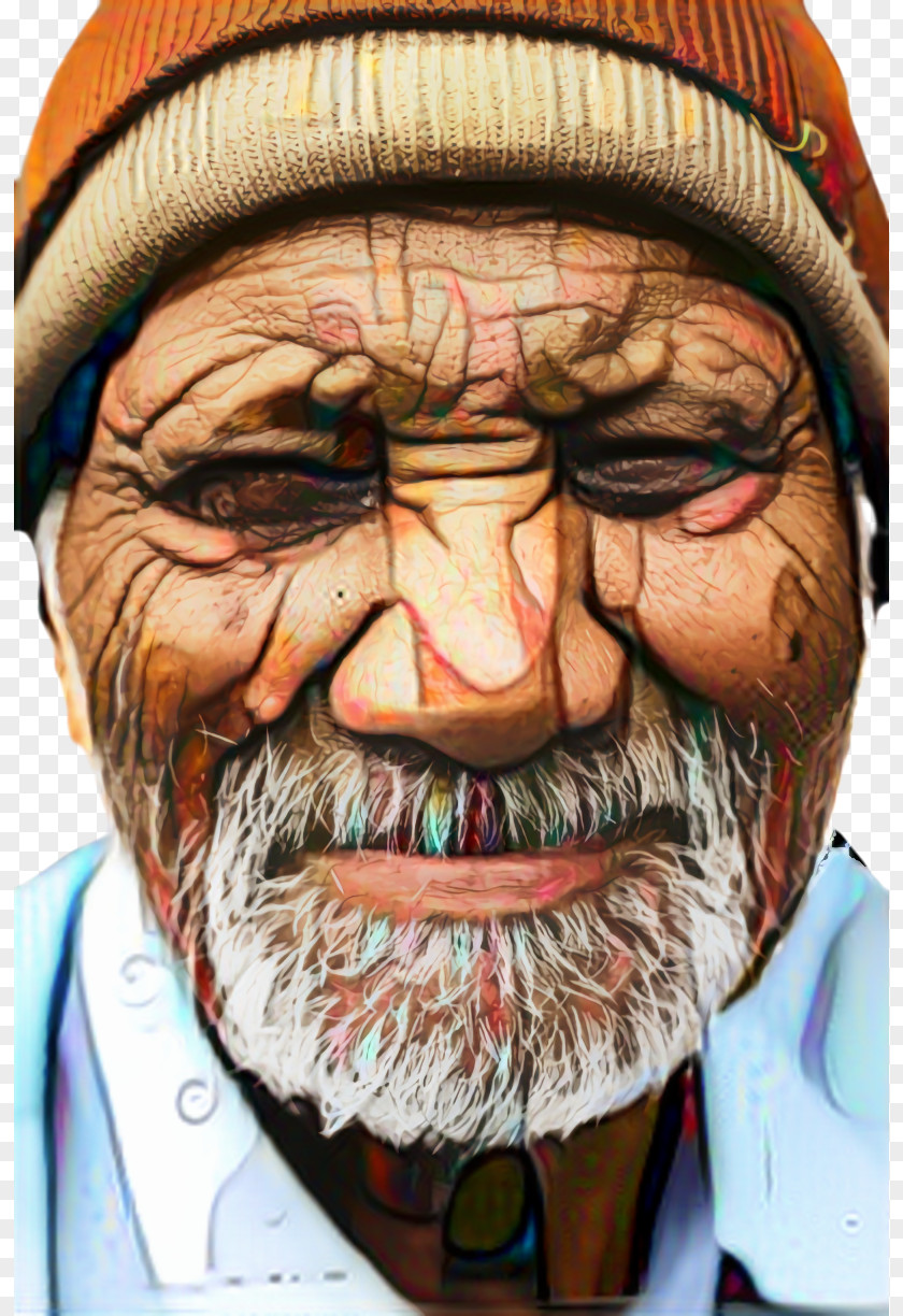 Elder Wrinkle Mouth Cartoon PNG